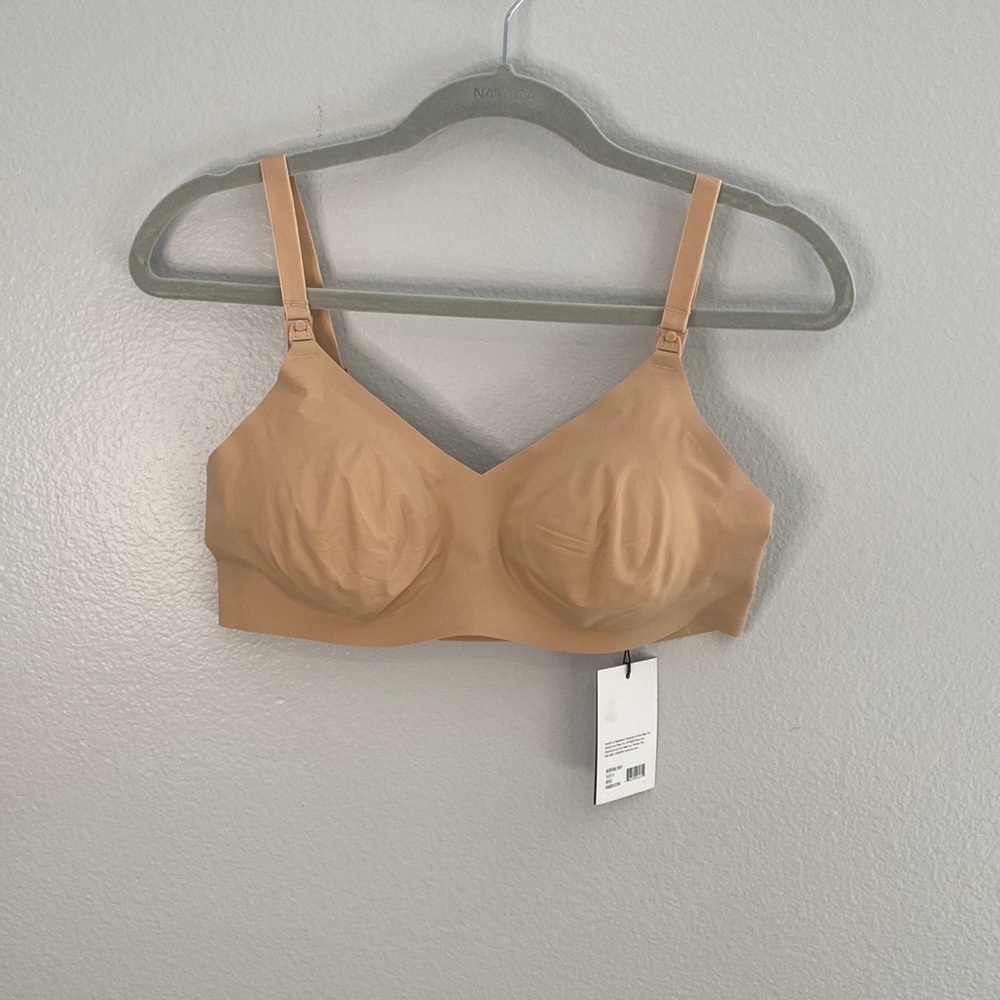 Knix | wireless nursing bra beige size 6